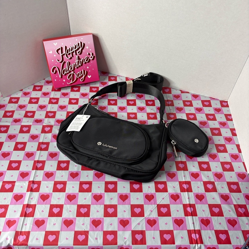 Lululemon Black Crossbody Bag with Silver Accents - Picture 5 of 5